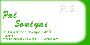 pal somlyai business card